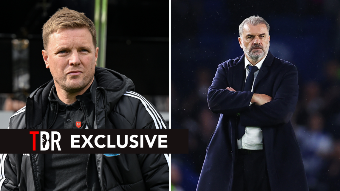 TBR excl banner and split of Eddie Howe (L) and Ange Postecoglou (R)