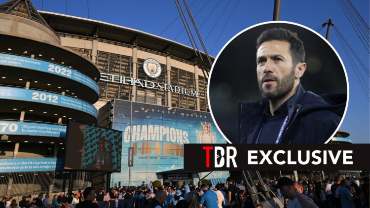 General view outside the stadium prior to the UEFA Champions League 2024/25 League Phase MD1 match between Manchester City and FC Internazionale Mi...
