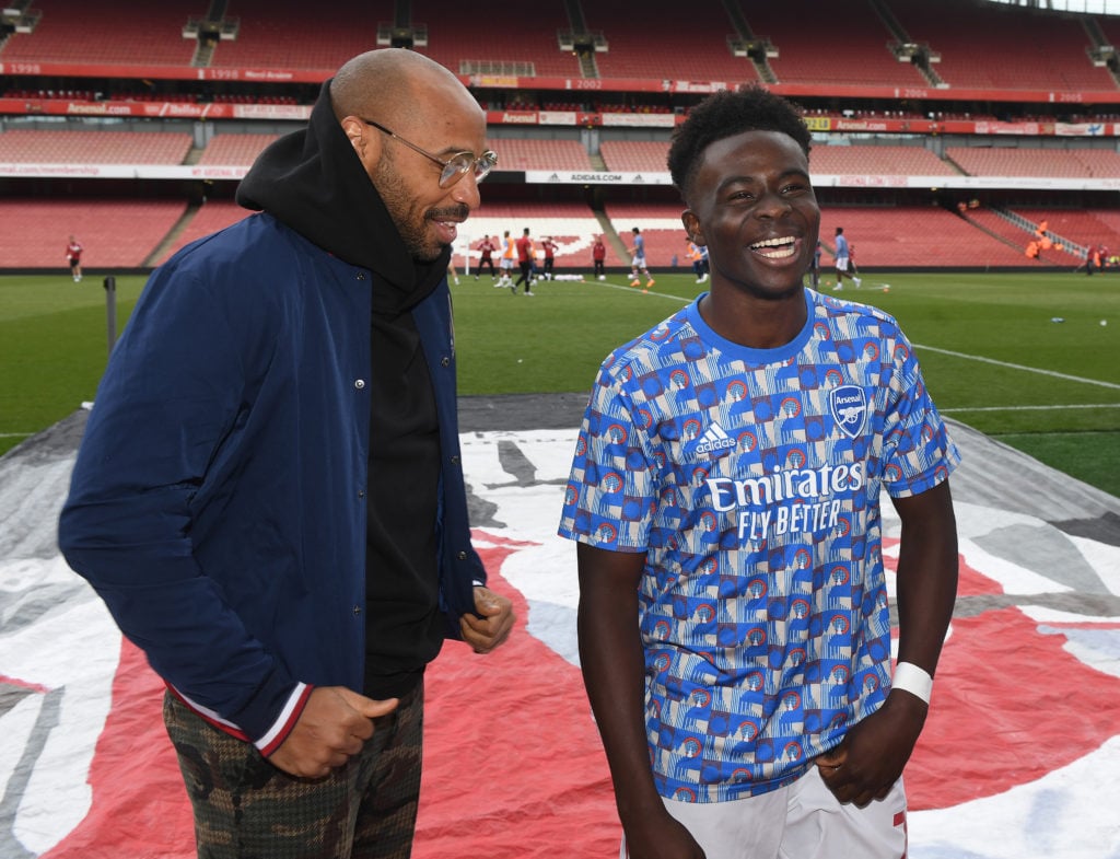 'Glad you noticed': Thierry Henry tells Saka four Arsenal players don't get enough credit for what they do