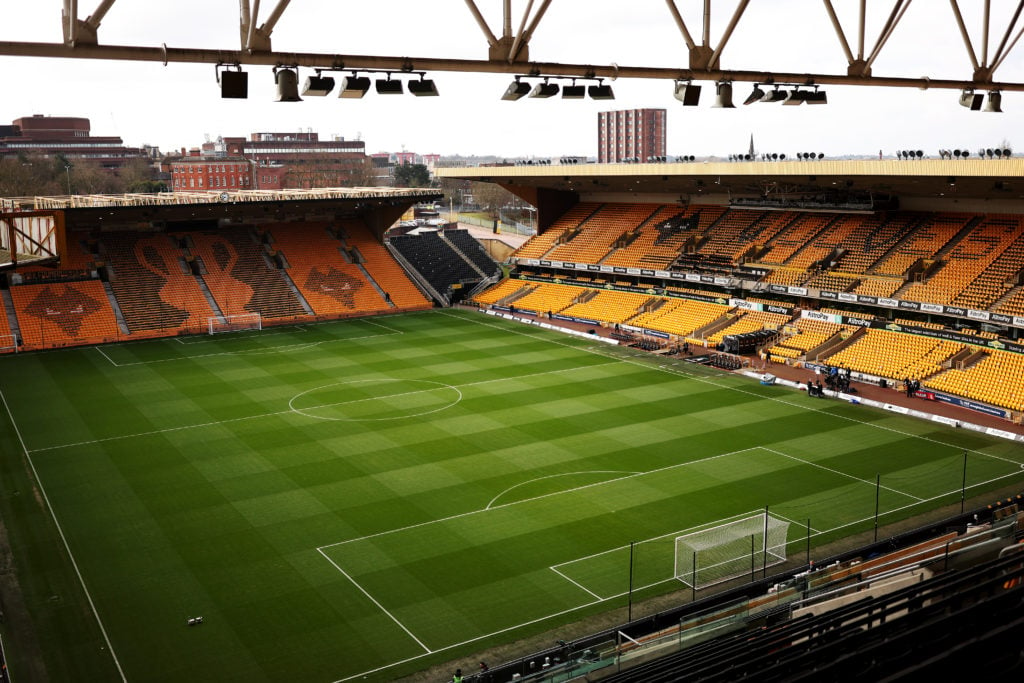 General view inside the stadium ahead of the Emirates FA Cup Quarter-final match between Wolverhampton Wanderers and Coventry City at Molineux on M...