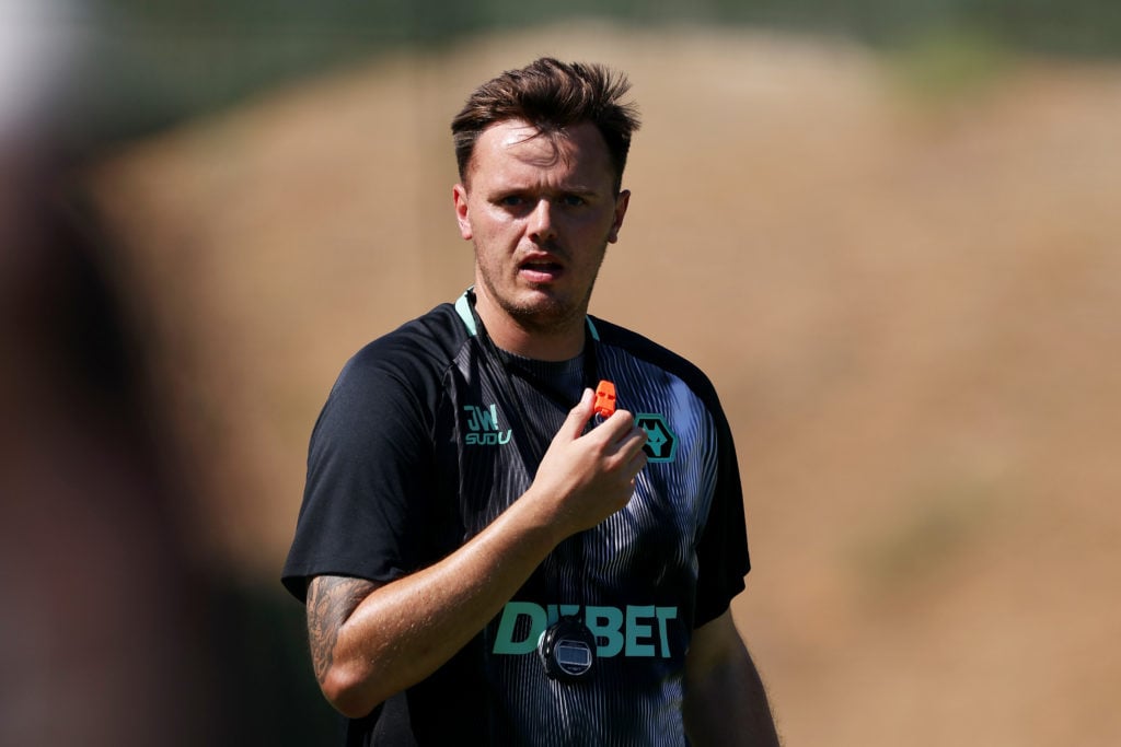 Jack Wilson, set piece coach of Wolverhampton Wanderers during a Wolverhampton Wanderers pre-season training session on July 13, 2024 in Marbella, ...