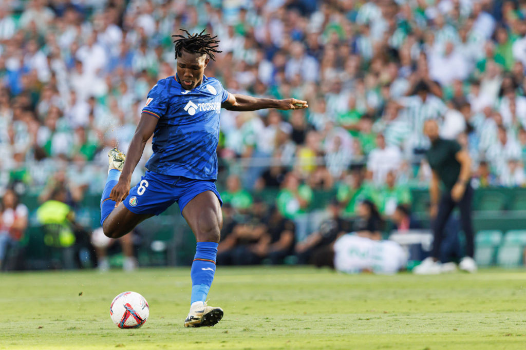 Christantus Uche (Getafe CF) seen in action during the