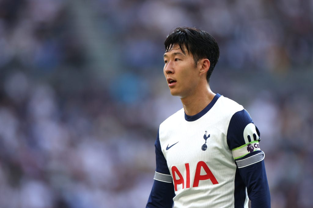 Son Heung-Min of Tottenham during the Premier League match between Tottenham Hotspur FC and Brentford FC at Tottenham Hotspur Stadium on September ...