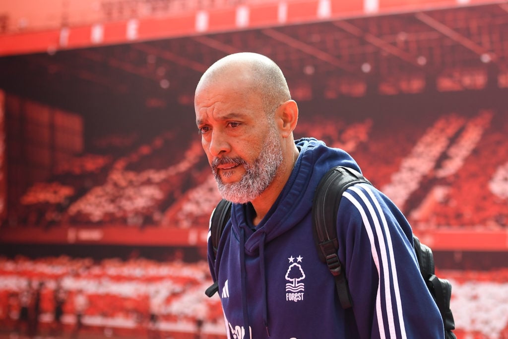 Nuno Espirito Santo, Nottingham Forest head coach, during the Premier League match between Nottingham Forest and Fulham at the City Ground in Notti...