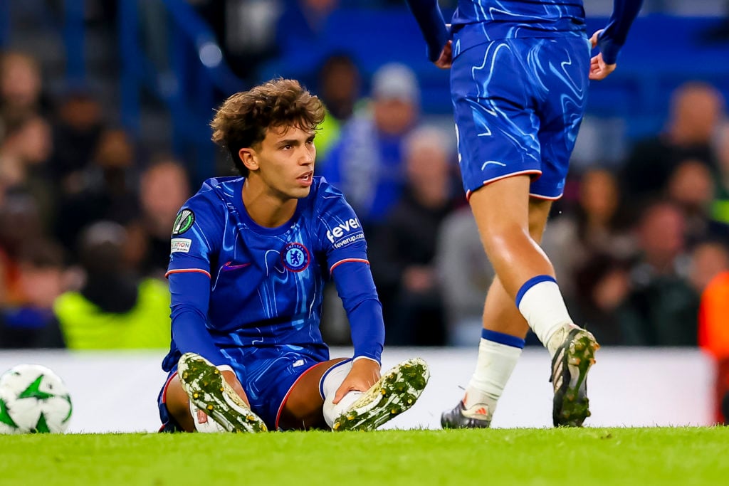 João Félix of FC Chelsea during the UEFA Conference League 2024/25 League Phase MD1 match between Chelsea FC and KAA Gent at Stamford Bridge on Oct...