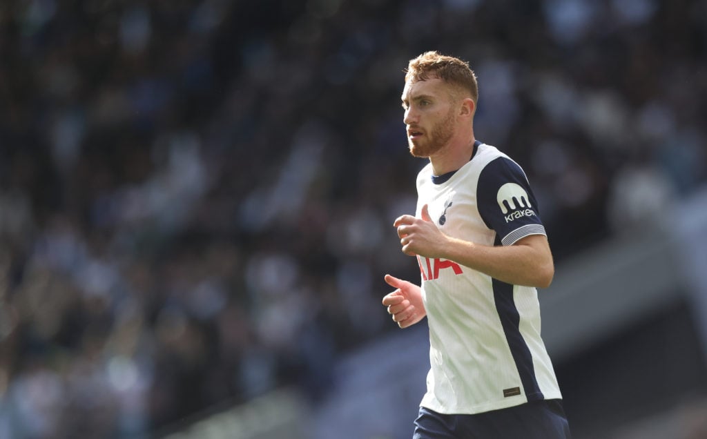 Tottenham Hotspur's Dejan Kulusevski during the Premier League match between Tottenham Hotspur FC and West Ham United FC at Tottenham Hotspur Stadi...