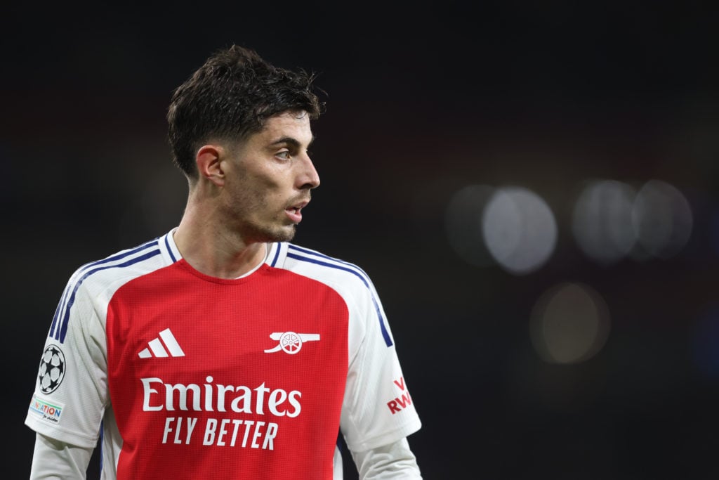 Arsenal's Kai Havertz during the UEFA Champions League 2024/25 League Phase MD3 match between Arsenal FC and FC Shakhtar Donetsk at Emirates Stadiu...