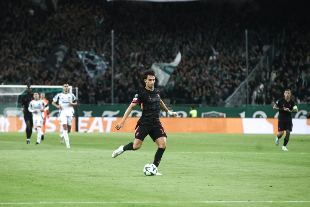 João Félix in action during Europa Conference League match Panathinaikos FC vs Chelsea FC in Athens, Greece on October 24, 2024. (Photo by Dimitris...