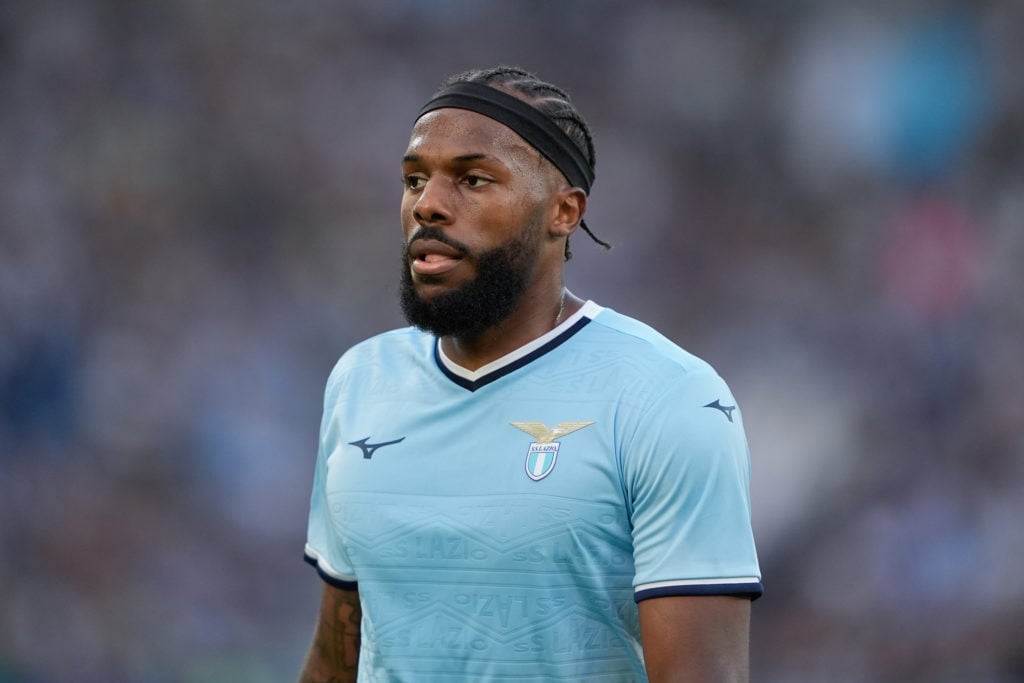 Nuno Tavares of SS Lazio looks on during the Serie A Enilive match between SS Lazio and Genoa CF at Stadio Olimpico on October 27, 2024 in Rome, It...