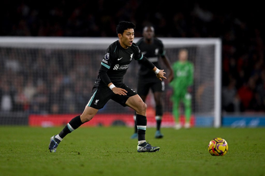 (THE SUN OUT, THE SUN ON SUNDAY OUT) Wataru Endo of Liverpool during the Premier League match between Arsenal FC and Liverpool FC at Emirates Stadi...