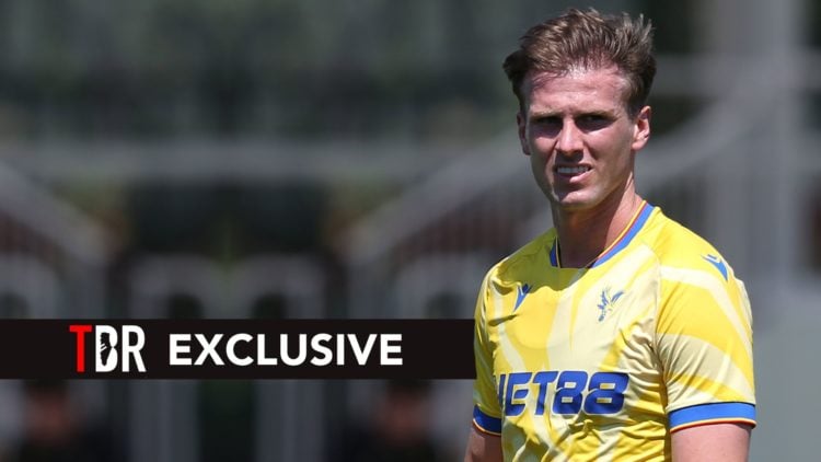 Rob Holding of Crystal Palace during the pre season friendly match between Crystal Palace v Charlton Athletic. Overlaid, an exclusive banner.