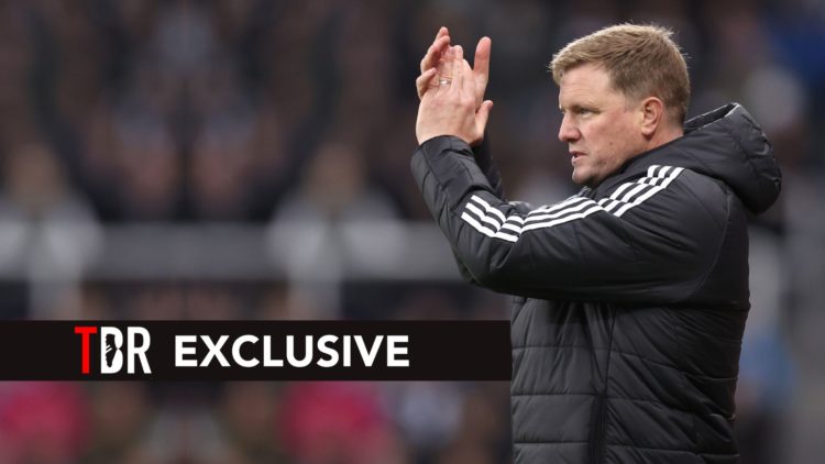 Eddie Howe, Manager of Newcastle United, applauds his team during the Carabao Cup Third Round match between Newcastle United and AFC Wimbledon. Ove...