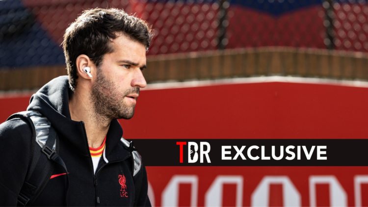 Liverpool's Alisson Becker arriving at the stadium during the Premier League match between Crystal Palace FC and Liverpool FC at Selhurst Park on O...
