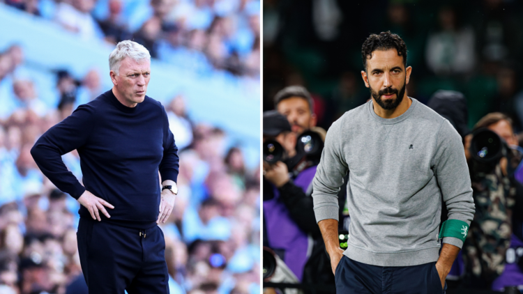 Moyes(L) split with Amorim (R) both fairly pensive