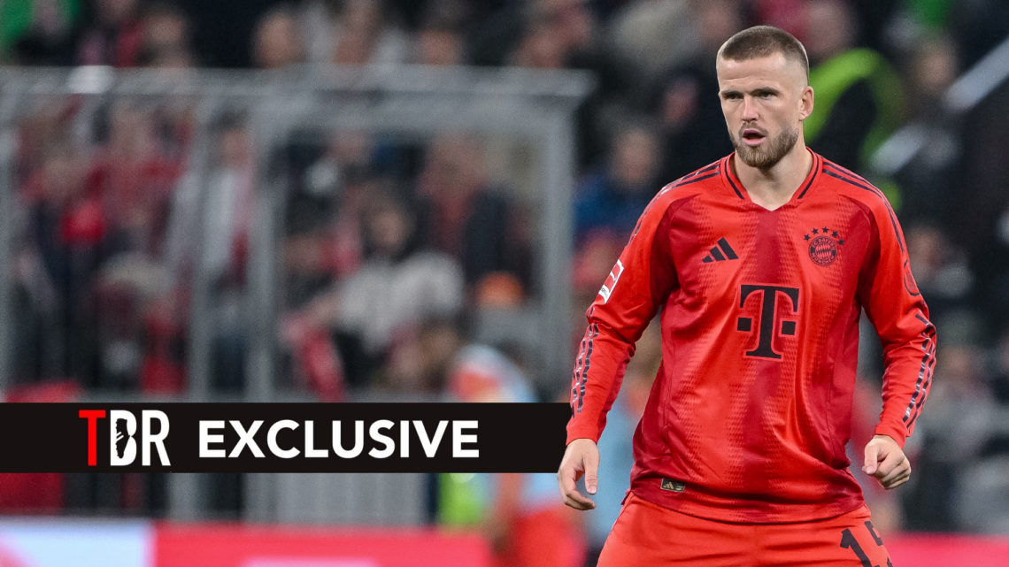 Eric Dier of Bayern Muenchen looks on during the Bundesliga match between FC Bayern München and 1. FC Union Berlin at Allianz Arena on November 2, ...