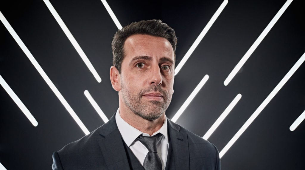 Edu Gaspar pictured inside the photo booth prior to The Best FIFA Football Awards at Royal Festival Hall on September 24, 2018 in London, England.