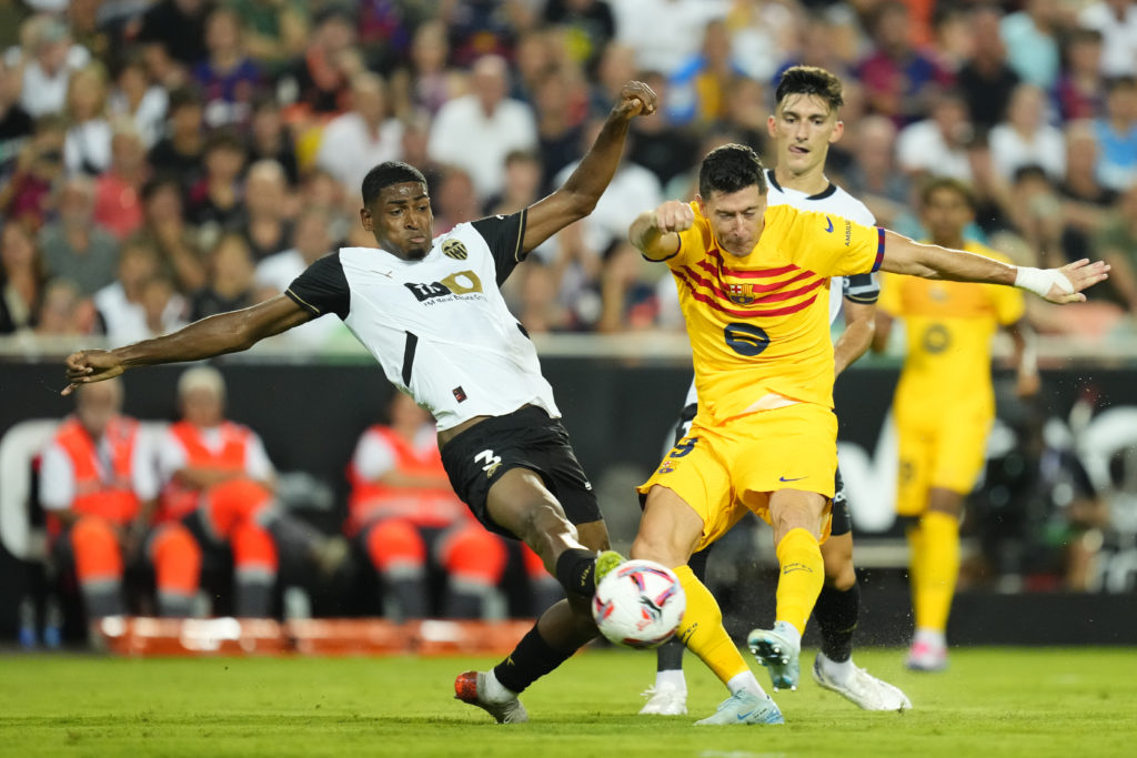 Arsenal target Cristhian Mosquera in action for Valencia