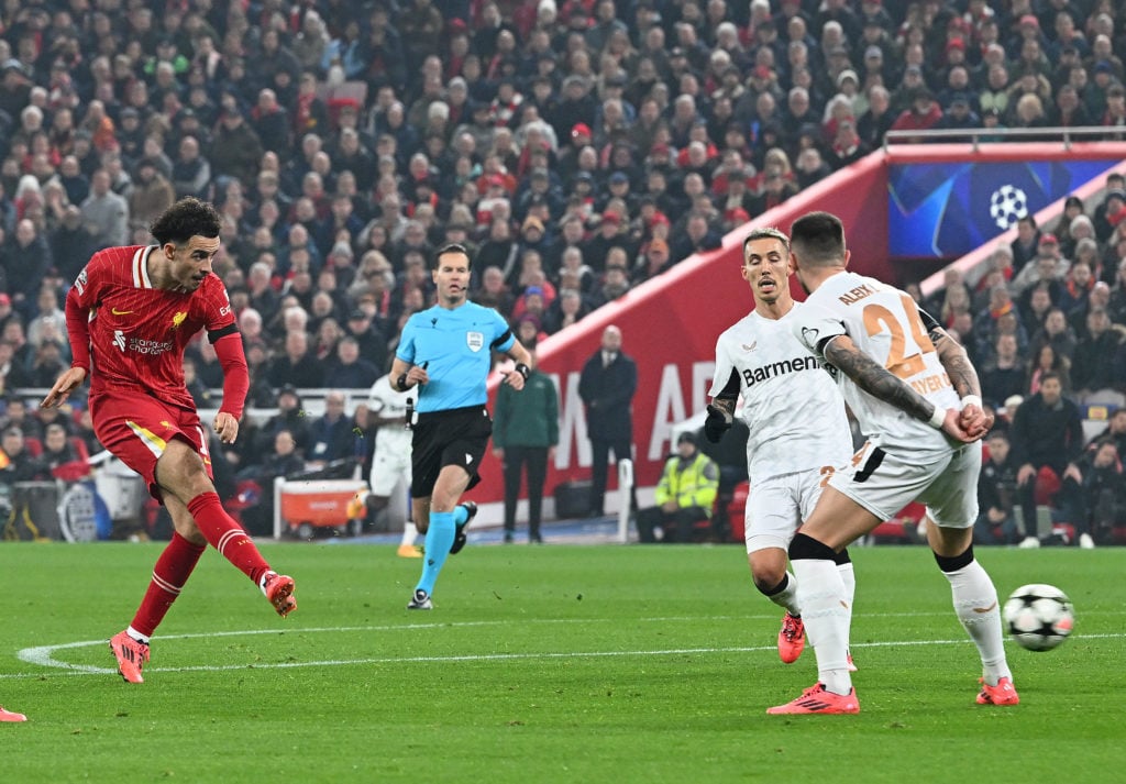 (THE SUN OUT, THE SUN ON SUNDAY OUT) Curtis Jones of Liverpool  during the UEFA Champions League 2024/25 League Phase MD4 match between Liverpool F...