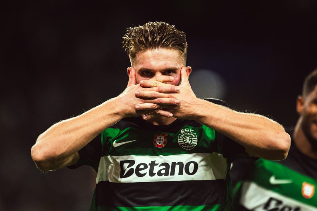 Viktor Gyokeres of Sporting Clube de Portugal looks on during the UEFA Champions League 2024/25 League Phase MD4 match between Sporting Clube de Po...