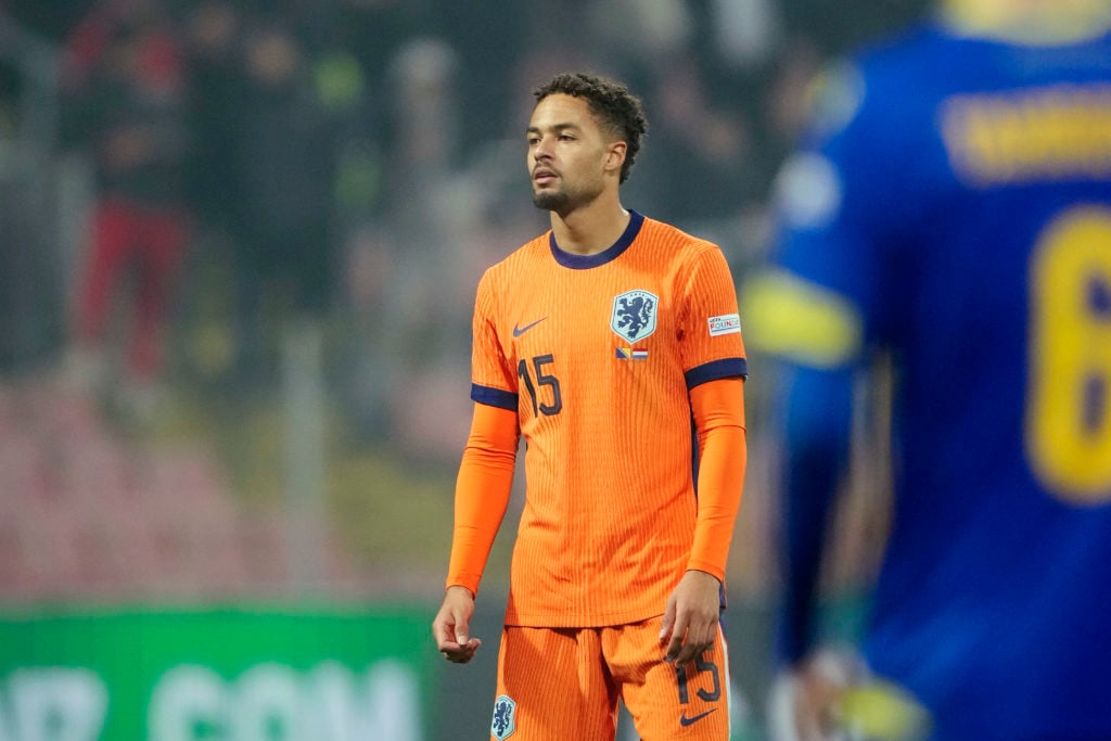 Devyne Rensch of Holland  during the  UEFA Nations league match between Bosnia and Herzegovina  v Holland  on November 19, 2024