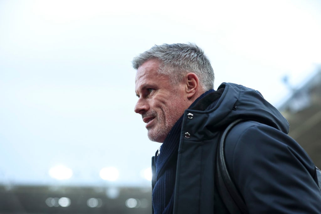 Ex Liverpool skipper now football pundit Jamie Carragher before the Premier League match between Southampton FC and Liverpool FC at St Mary's Stadi...