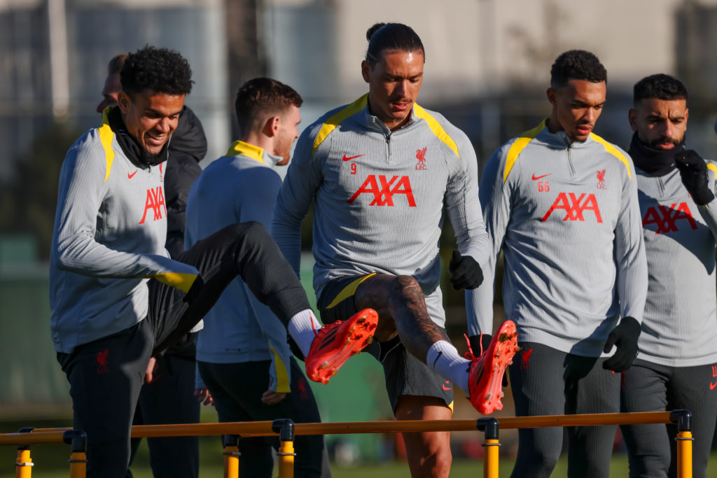 Liverpool FC Training Session And Press Conference - UEFA Champions League 2024/25 League Phase MD5