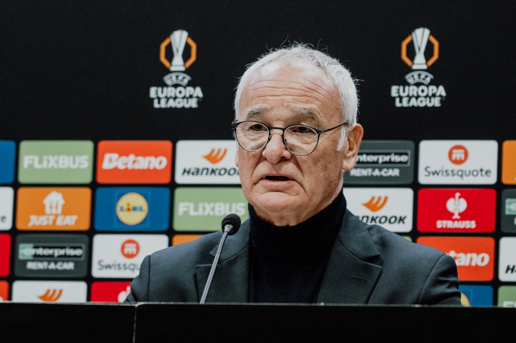 AS Roma coach Claudio Ranieri during the UEFA Europa League 2024/25 League Phase MD5 press conference at Tottenham Hotspur Stadium on November 27, ...