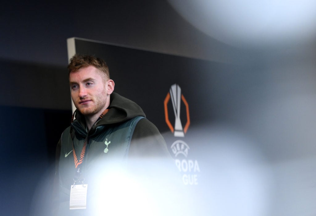 Dejan Kulusevski of Tottenham Hotspur arrives at the stadium prior to the UEFA Europa League 2024/25 League Phase MD5 match between Tottenham Hotsp...