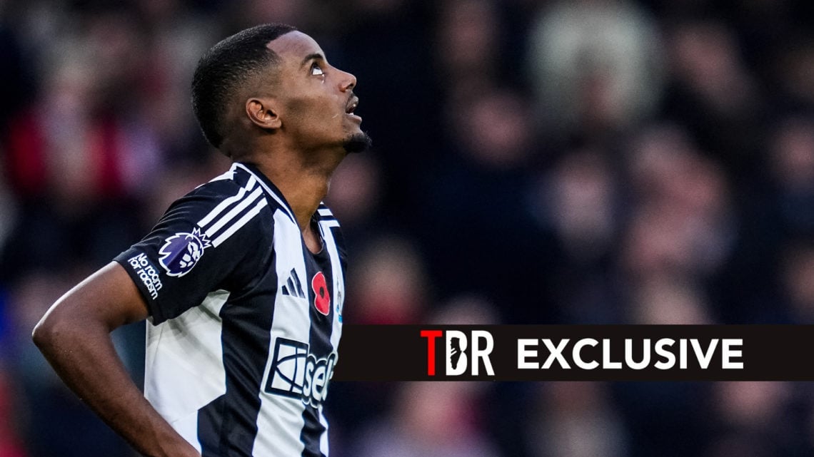 Alexander Isak of Newcastle United FC rues a missed chance during the Premier League match between Nottingham Forest FC and Newcastle United FC at ...