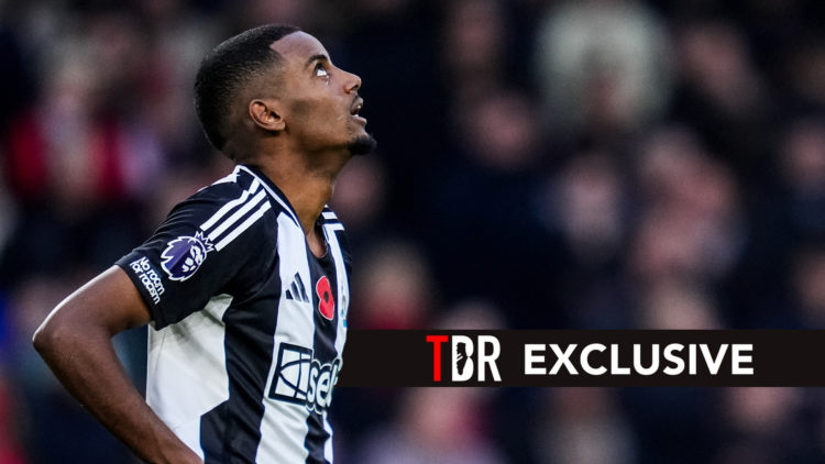 Alexander Isak of Newcastle United FC rues a missed chance during the Premier League match between Nottingham Forest FC and Newcastle United FC at ...