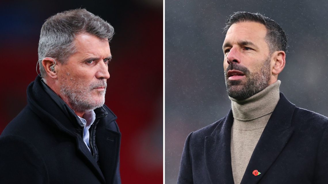 Split image of Roy Keane and Ruud van Nistelrooy.