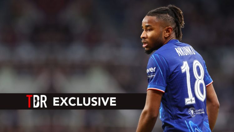 Christopher Nkunku of Chelsea looks on during the Carabao Cup Fourth Round match between Newcastle United and Chelsea at St James' Park on October ...