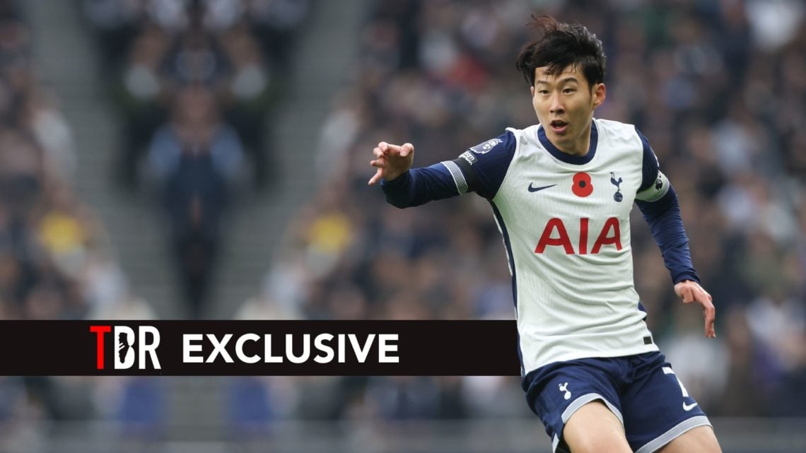 Tottenham Hotspur's Son Heung-Min during the Premier League match between Tottenham Hotspur FC and Aston Villa FC at Tottenham Hotspur Stadium on N...
