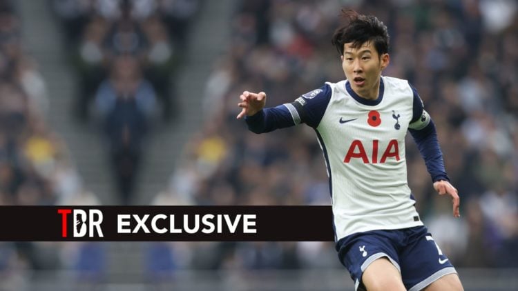 Tottenham Hotspur's Son Heung-Min during the Premier League match between Tottenham Hotspur FC and Aston Villa FC at Tottenham Hotspur Stadium on N...