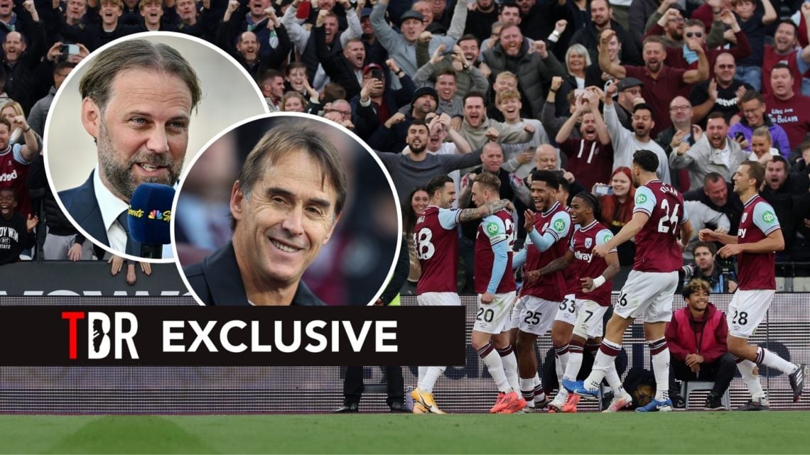 Tim Steidten and Julen Lopetegui over West Ham players.