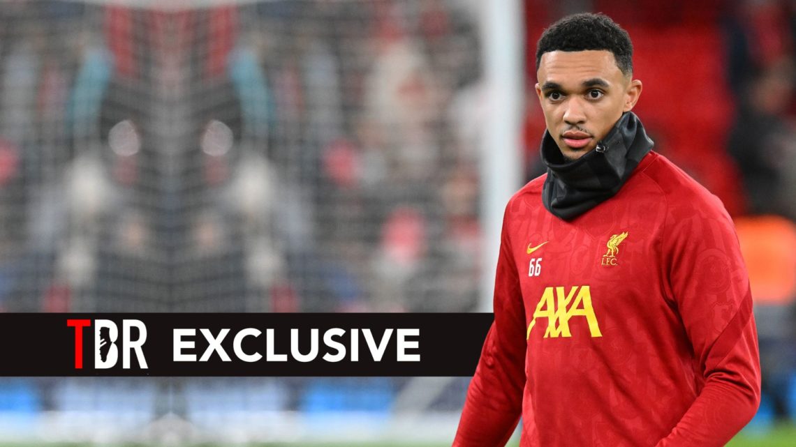 Trent Alexander-Arnold of Liverpool during the warm-up before the UEFA Champions League 2024/25 League Phase MD5 match.