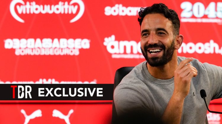 Sporting Head Coach Rúben Amorim talks during a press interview after the Liga Portugal Betclic match between Sporting Clube de Braga and Sporting ...
