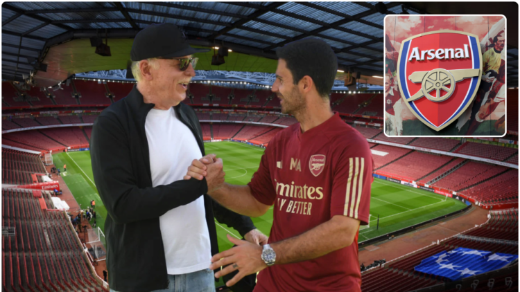 Arsenal manager Mikel Arteta and owner Stan Kroenke