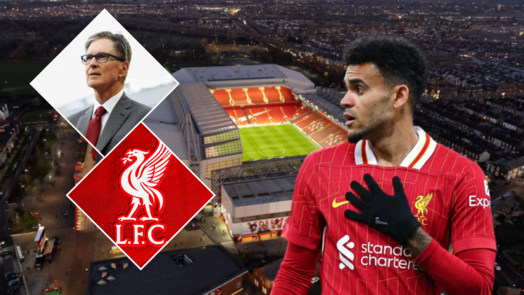 FSG owner John Henry, Liverpool badge, Luis Diaz, Anfield