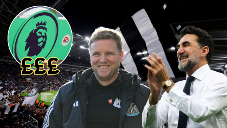 Eddie Howe and PIF and Newcastle United chairman Yasir Al-Rumayyan