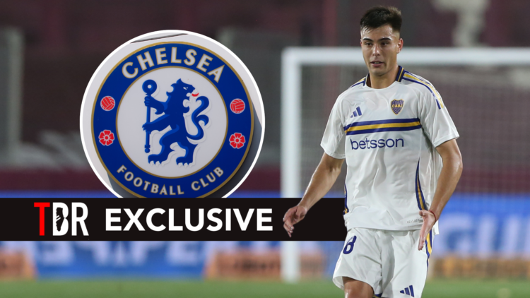 Aaron Anselmino with Chelsea badge inset and TBR Exclusive badge