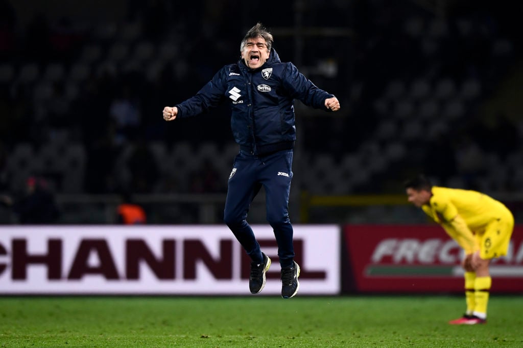 Ivan Juric, head coach of Torino FC, celebrates the victory following the final whistle of the Serie A football match between Torino FC and Bologna...