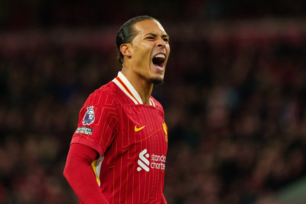 Liverpool's Virgil van Dijk is seen during the Premier League match between Liverpool and Manchester City at Anfield in Liverpool, England, on Dece...