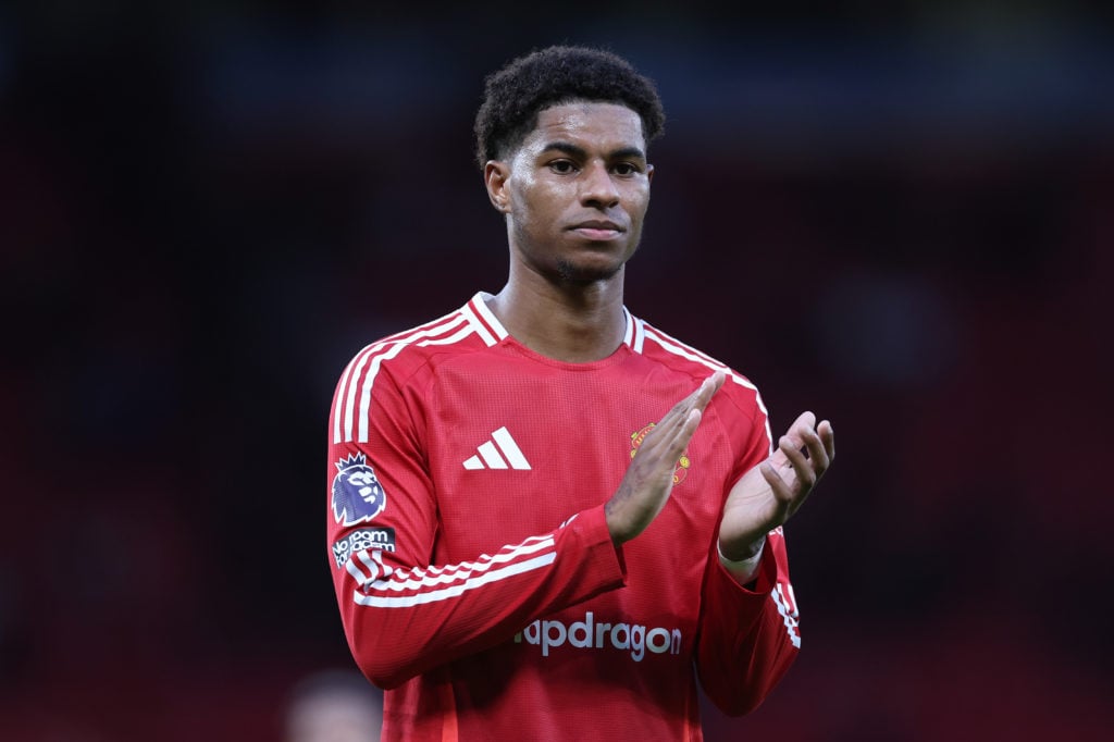 Marcus Rashford of Manchester United after the Premier League match between Manchester United FC and Everton FC at Old Trafford on December 01, 202...