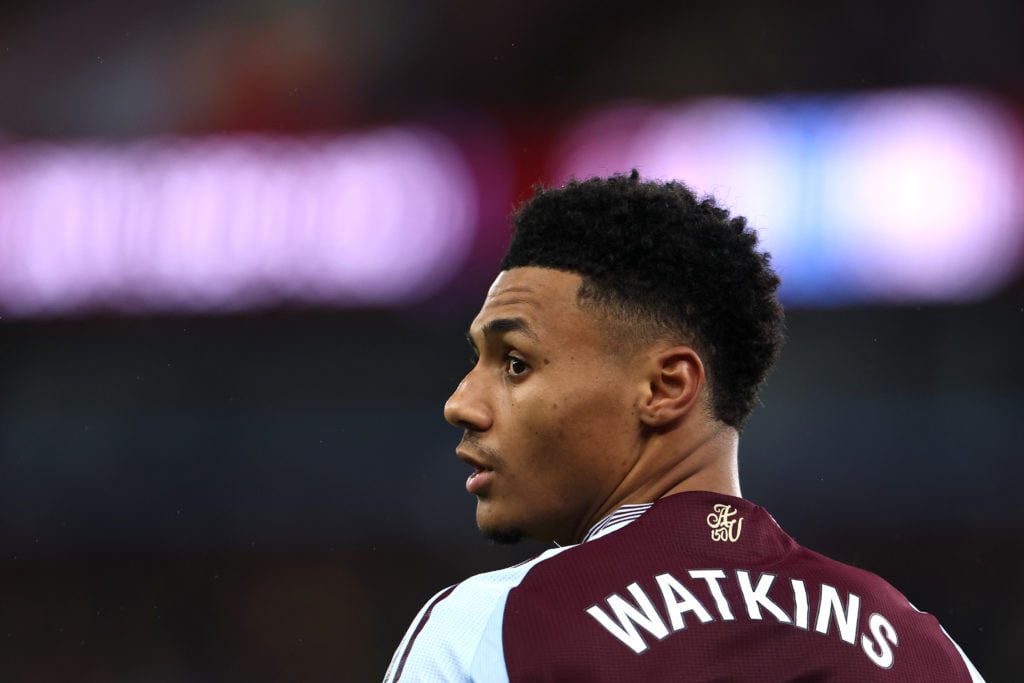 Ollie Watkins of Aston Villa during the Premier League match between Aston Villa FC and Brentford FC at Villa Park on December 04, 2024 in Birmingh...