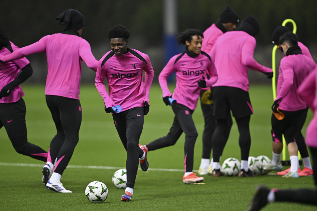 Chelsea FC Training Session And Press Conference - UEFA Conference League 2024/25 League Phase MD5