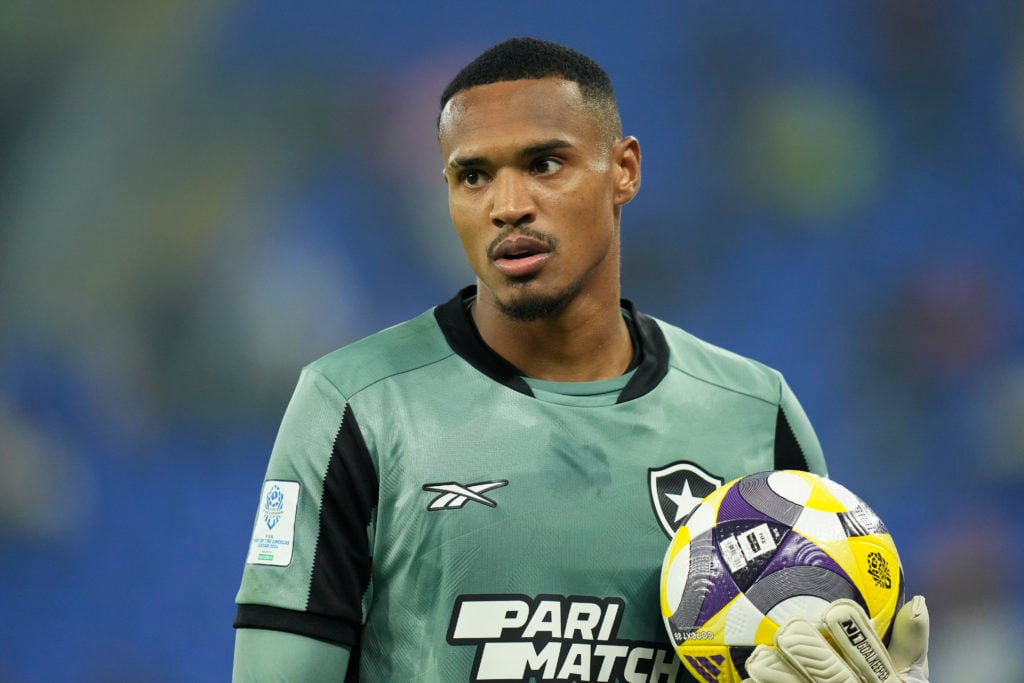 John Victor goalkeeper of Botafogo and Brazil during the FIFA Derby of the Americas: FIFA Intercontinental Cup match between Botafogo and C.F. Pachuca at Stadium 974 on December 11, 2024
