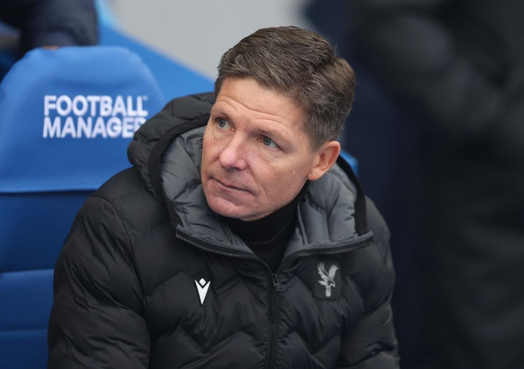 Oliver Glasner Manager of Crystal Palace during the Premier League match between Brighton & Hove Albion FC and Crystal Palace FC at Amex Stadiu...