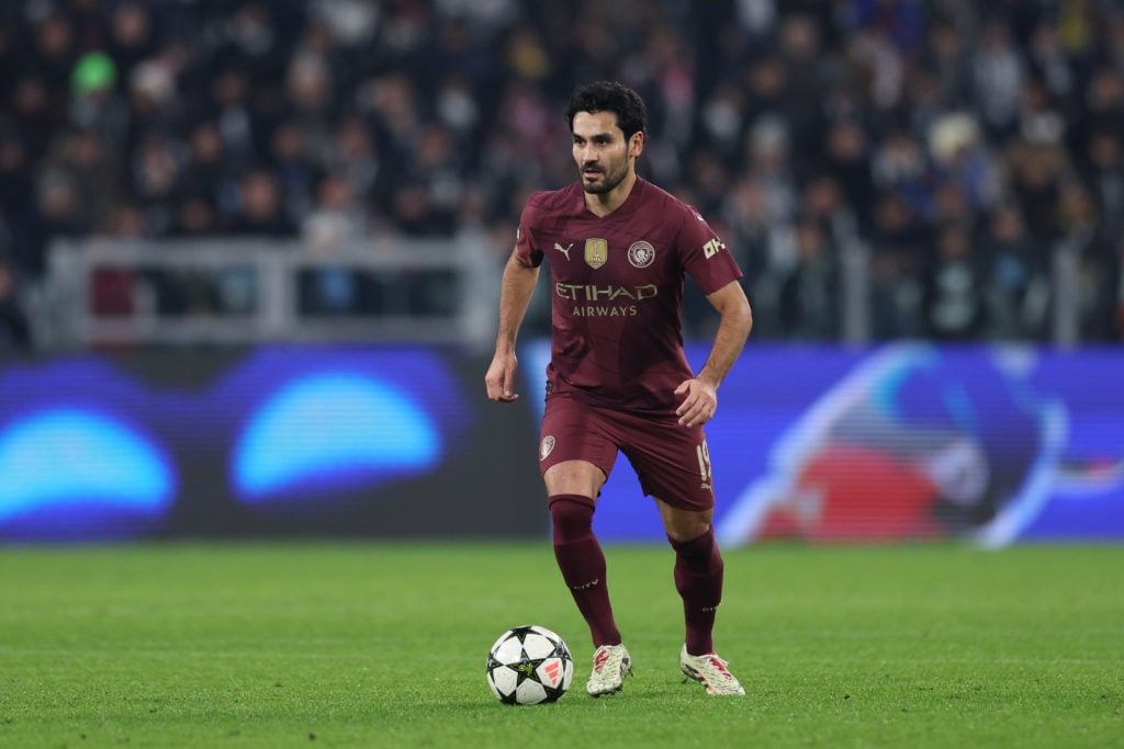 Ilkay Gundogan during Man City's Champions League clash.