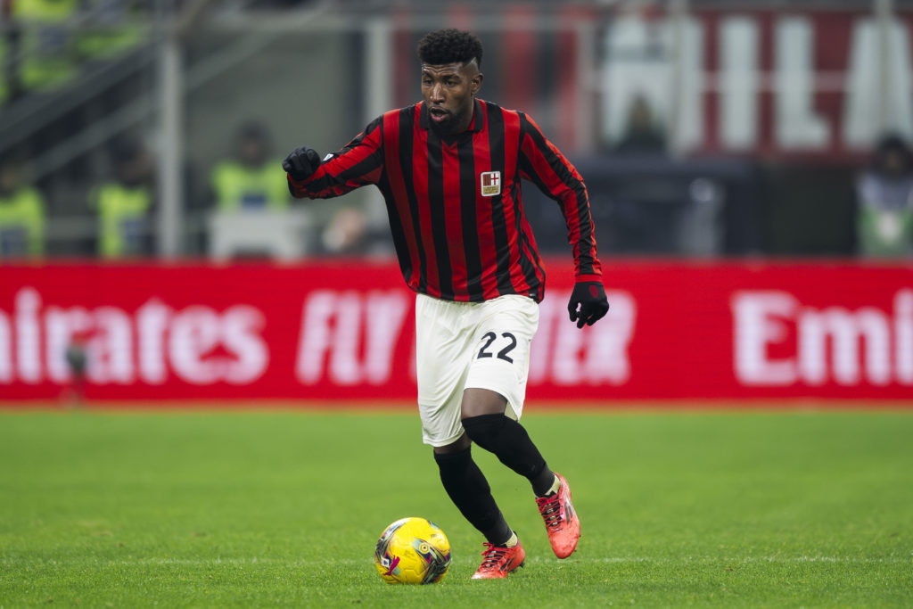 Emerson Royal of AC Milan in action during the Serie A